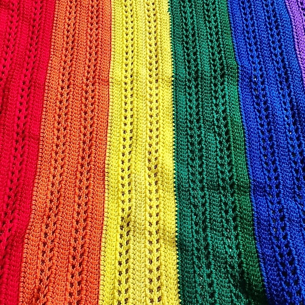 blanket. vibrant crochet
